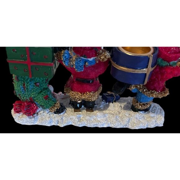 Snowman Candle Stick Holders 4" Tall x 5.5" Long x 2" Wide - Picture 8 of 9